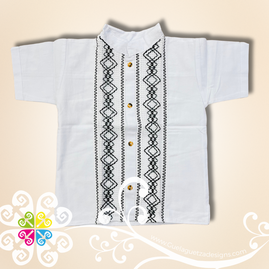 White Lace Boy Shirt - Camisa de Niño