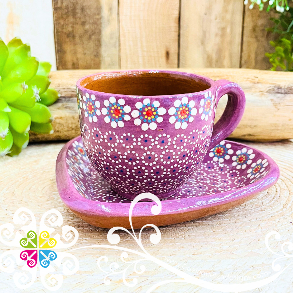 Capula Clay Corazon Plate with Mug - Capula Fino Clay Mug Set