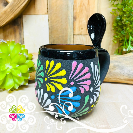 Taza Espiga con Cuchara - Multicolor - Clay Mug with Spoon