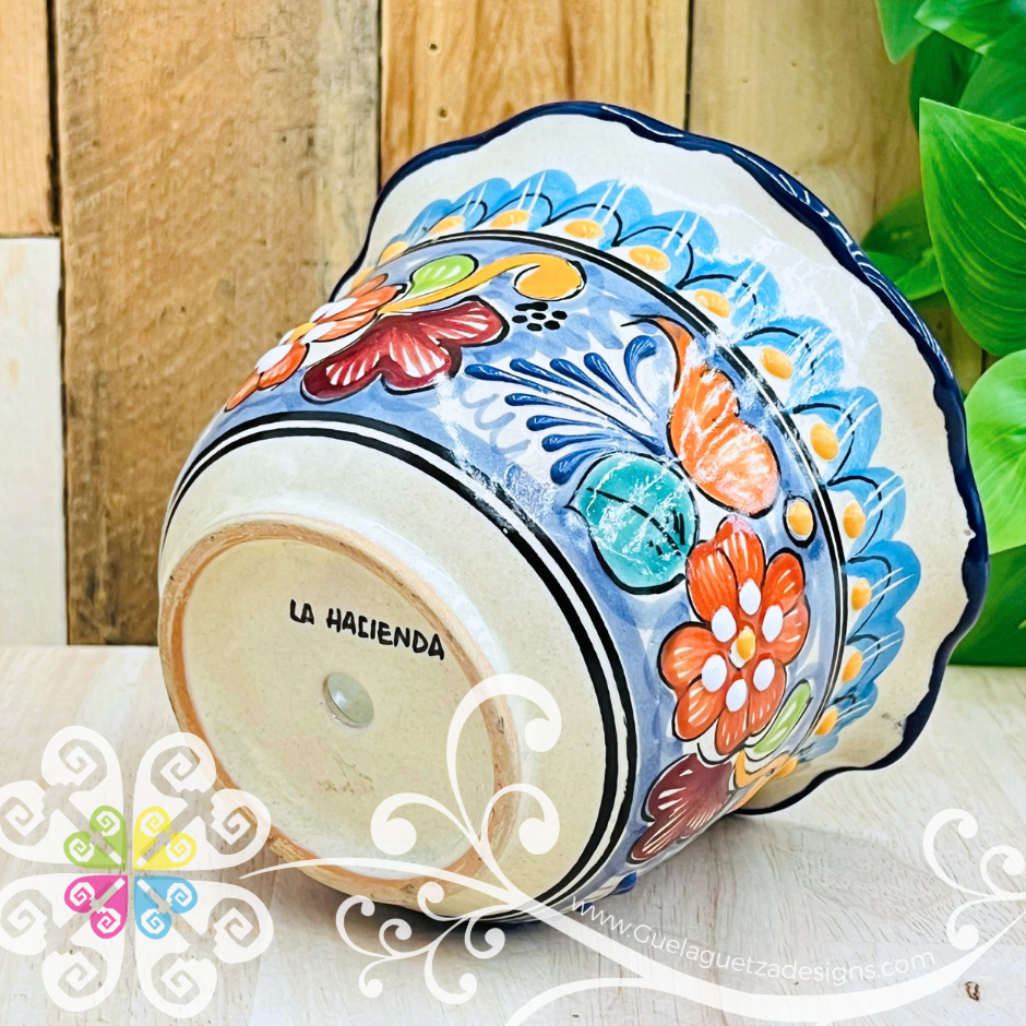 Multicolor Violeta Planter - Maceta Mexicana - Talavera Home Decor