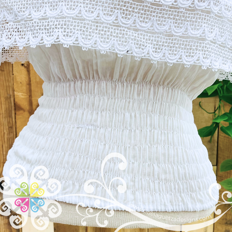 White Campesina Embroider Crop Top- Women Top
