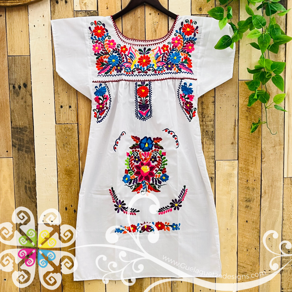 White Vestido Tehuacan Puebla - Women Dress