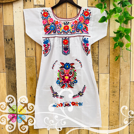 White Vestido Tehuacan Puebla - Women Dress