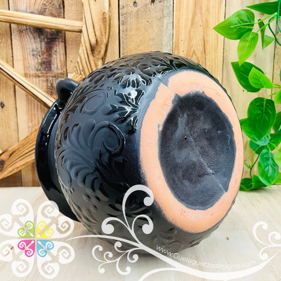 Black Espiga Olla Redonda - Home Decor