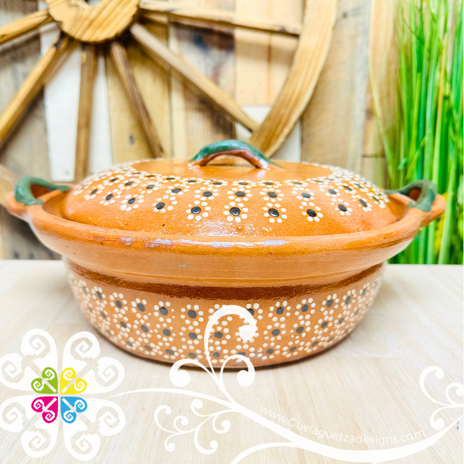 Large Capula Sencillo Cazuela Barro con Tapa - Capula Sencillo Clay Ca ...