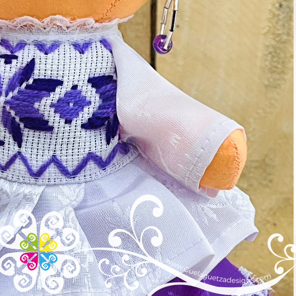Purple Maria Mexican Otomi Doll - Fina
