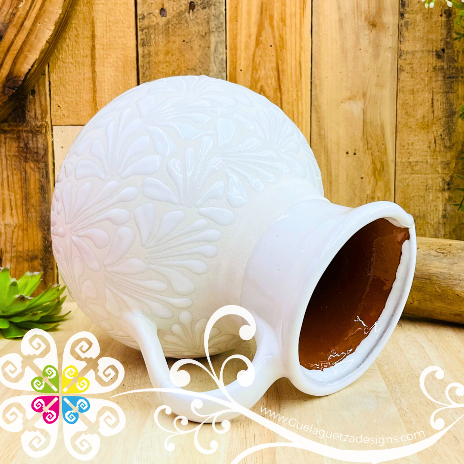 White Espiga Bola Pitcher Set - 4 Mugs