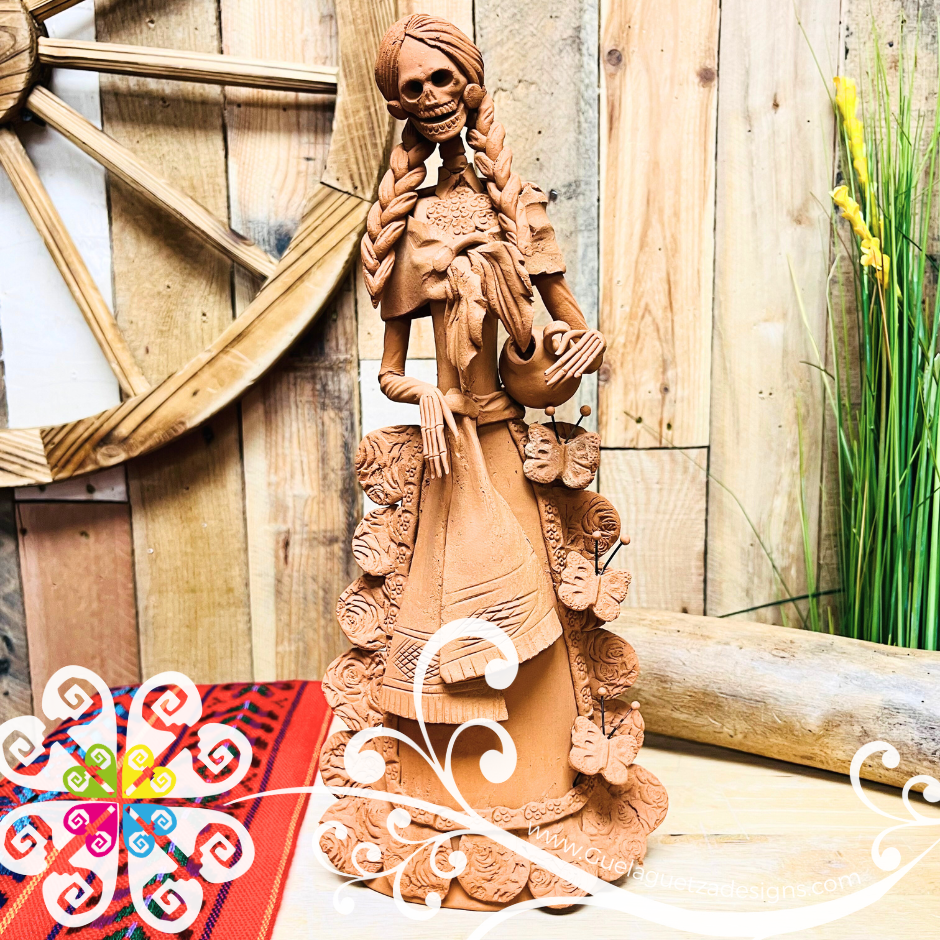 Medium Sencilla Clay Catrina  - Capula Clay Home