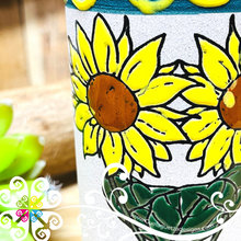 Sunflower Small Tall Vase - Mexican Home Decor