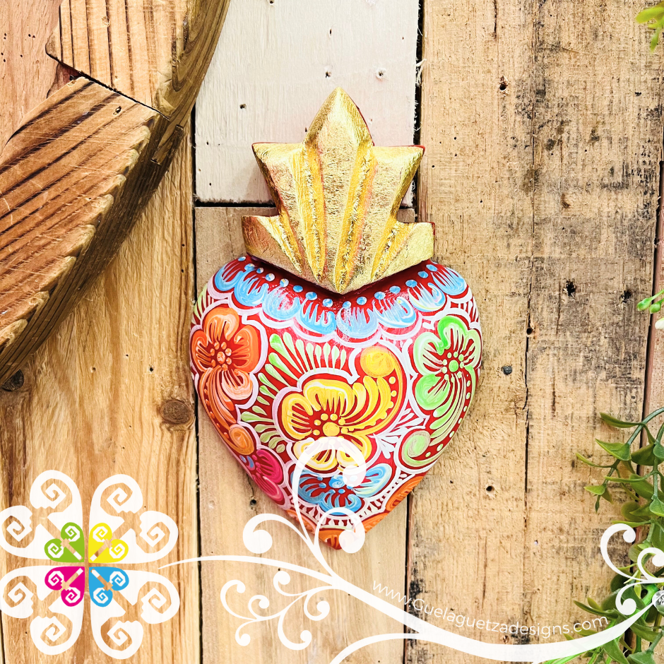 Medium Corazón Pintado - Wall Decor