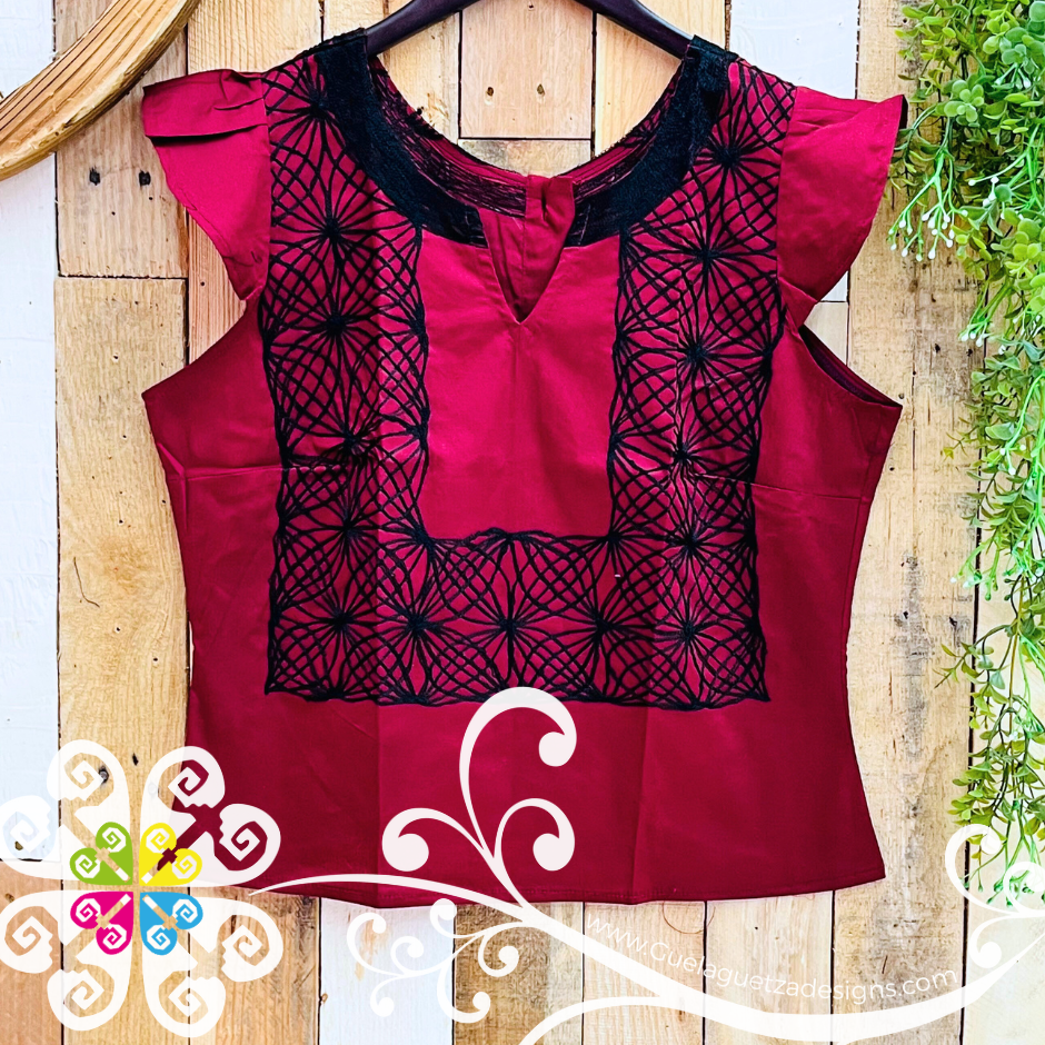 Medium Cadenilla Tehuana Lupita Top - Double Embroider