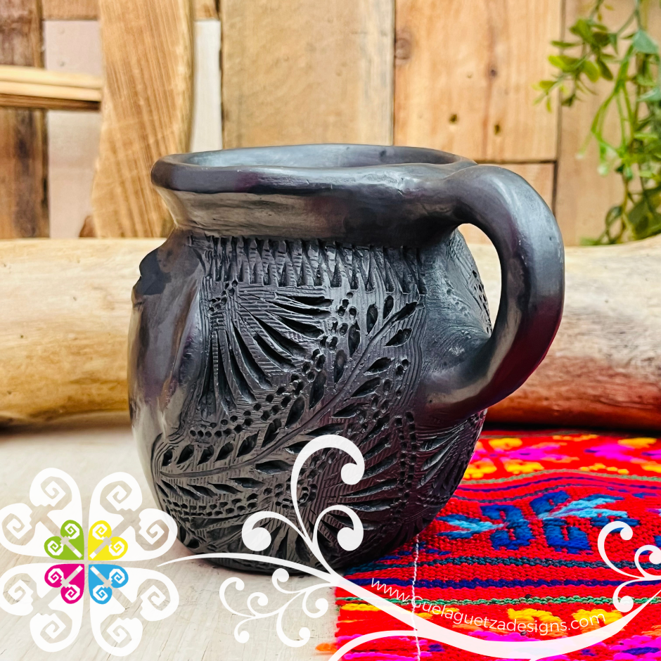 Large Taza Olmeca Mug - Barro Negro Oaxaca