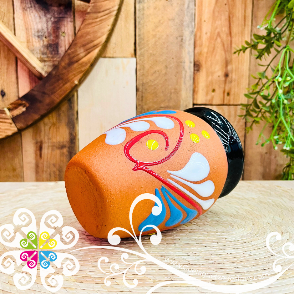 12 - El Valiente Cantarito LoteriaMX - Single Clay Cantarito