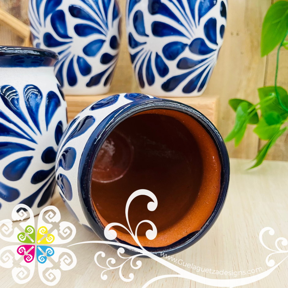 Cobalt Espiga Cantarito Cup - Set Clay Cantarito