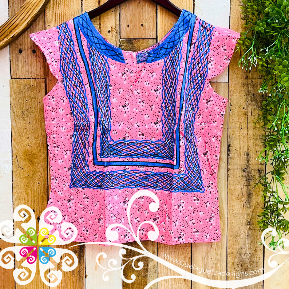 Medium Cadenilla Tehuana Lupita Top - Double Embroider