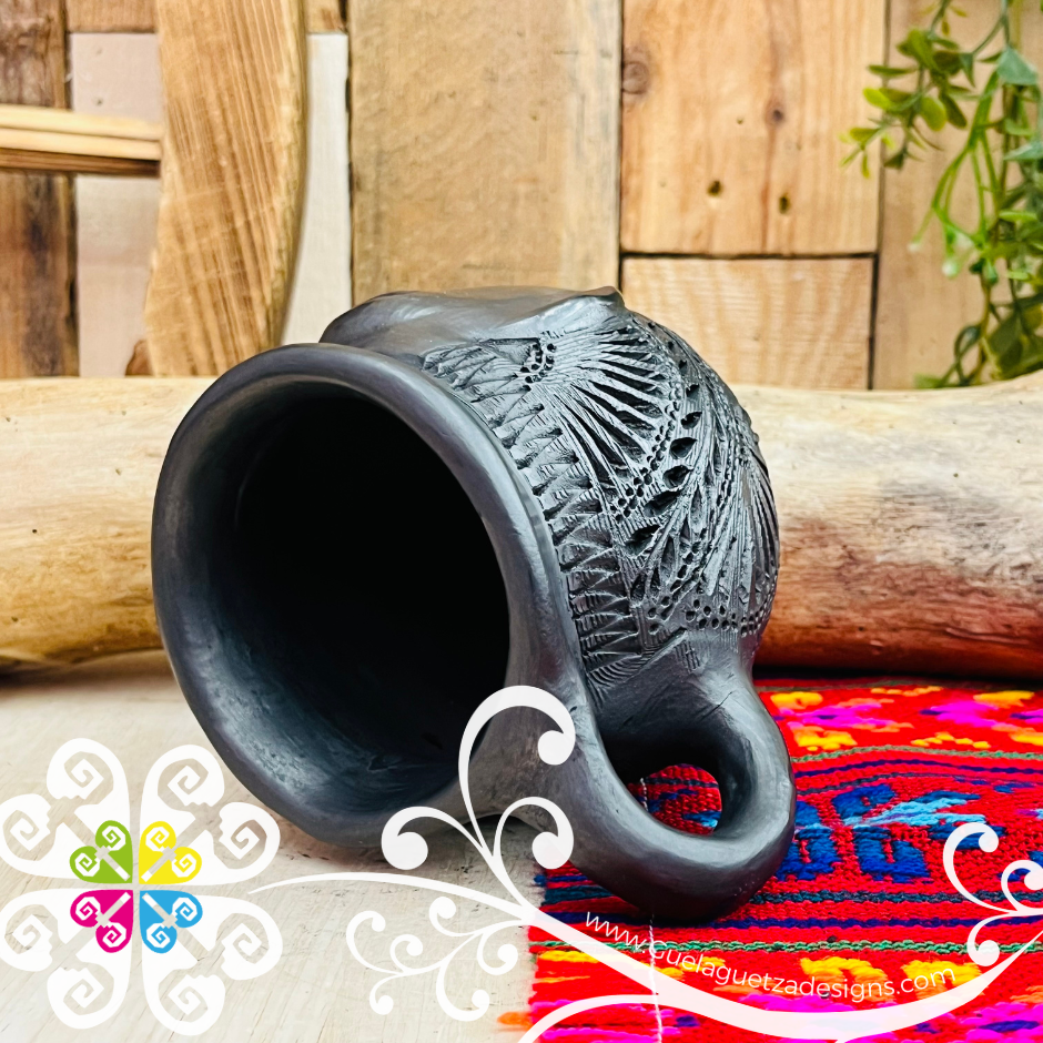 Large Taza Olmeca Mug - Barro Negro Oaxaca