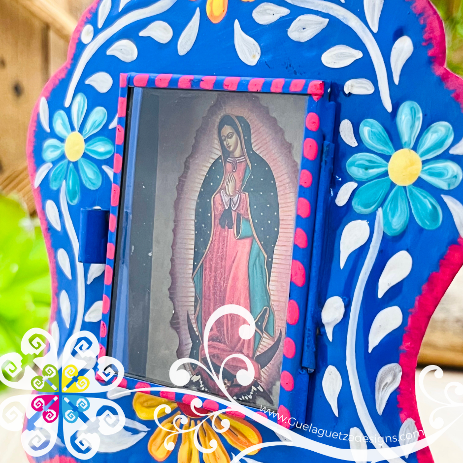 Large Virgen De Guadalupe Nicho Frame - Hojalata San Miguel Collection