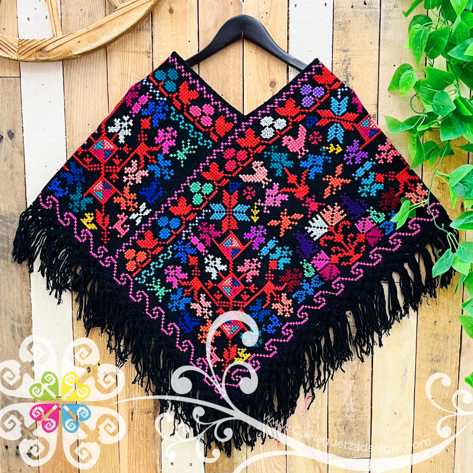 Arbol de la Vida Design Embroider Poncho - Mañanita