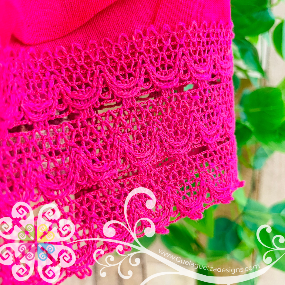 Fuchsia Campesina Embroider Crop Top- Women Top