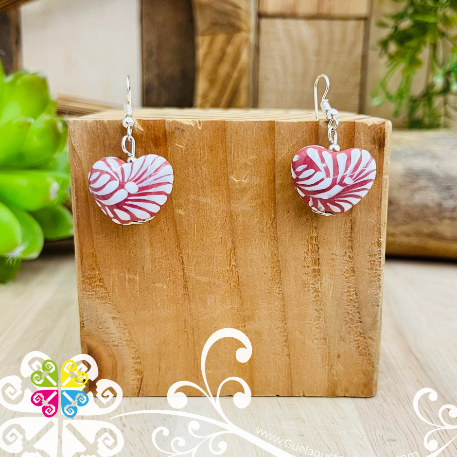 Corazones Talavera Earrings - Talavera Accessories