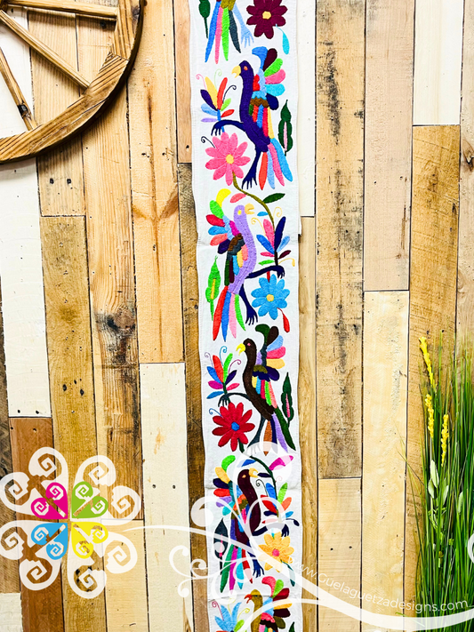 Small Multicolor Otomi Table Runner - Camino de Tenango