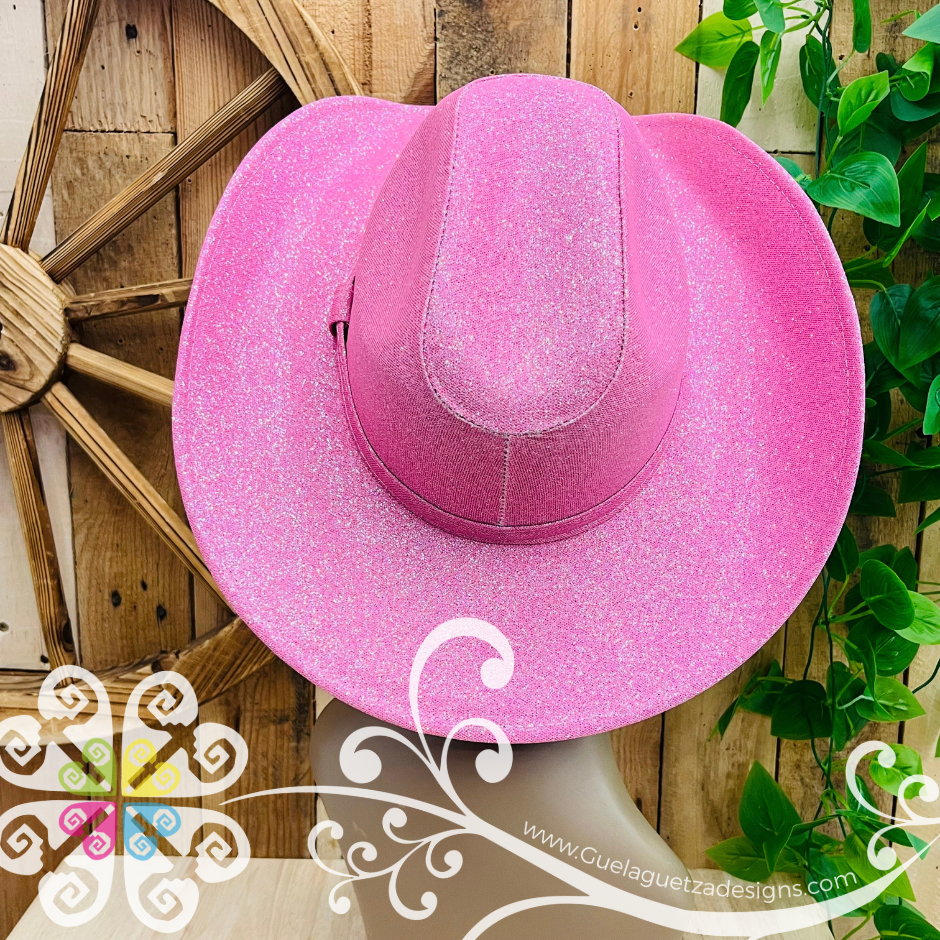 Baby Pink Glitter Cowboy Hat - Unisex Hat