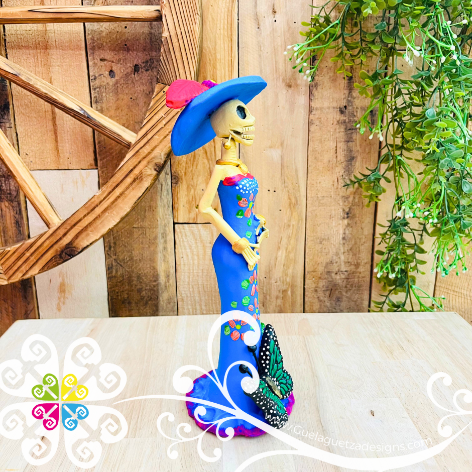 Medium Catrina Elegante Clay Catrina - Michoacan Clay Home