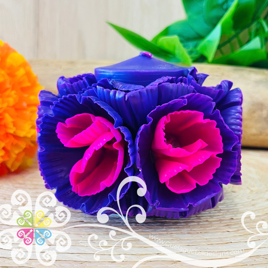 Purple Cirio Escamado Elegancia Artesanal- Artisan Candles Vedesa