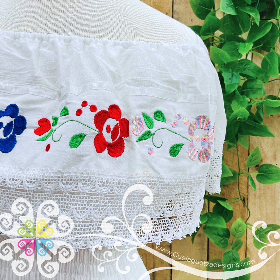 White Campesina Embroider Crop Top- Women Top