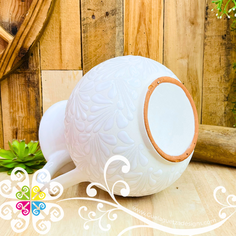 White Espiga Bola Pitcher Set - 4 Mugs