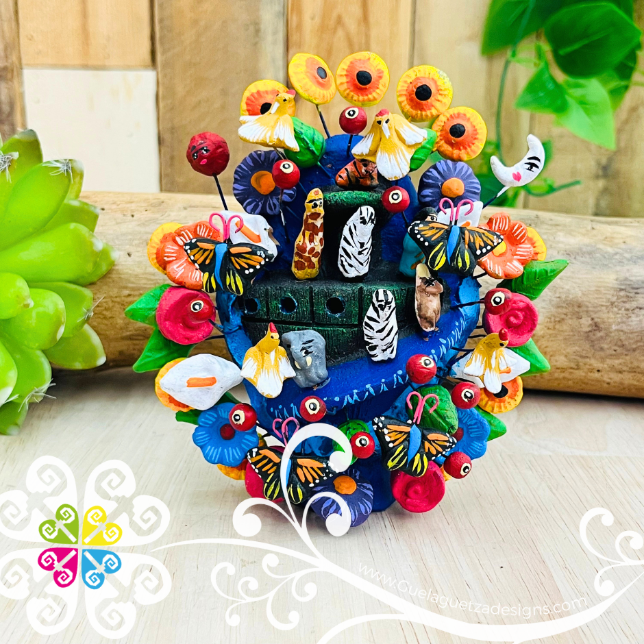 Small Arbol Pintado Home Decor - Barro Metepec