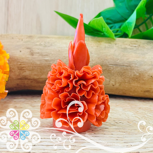 Mini Terracotta Vela Escamada Elegancia Artesanal- Artisan Candles Vedesa