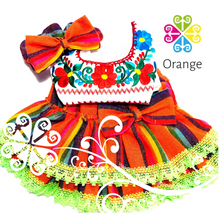 Orange Primavera Girl Set - Mexican Children Outfit