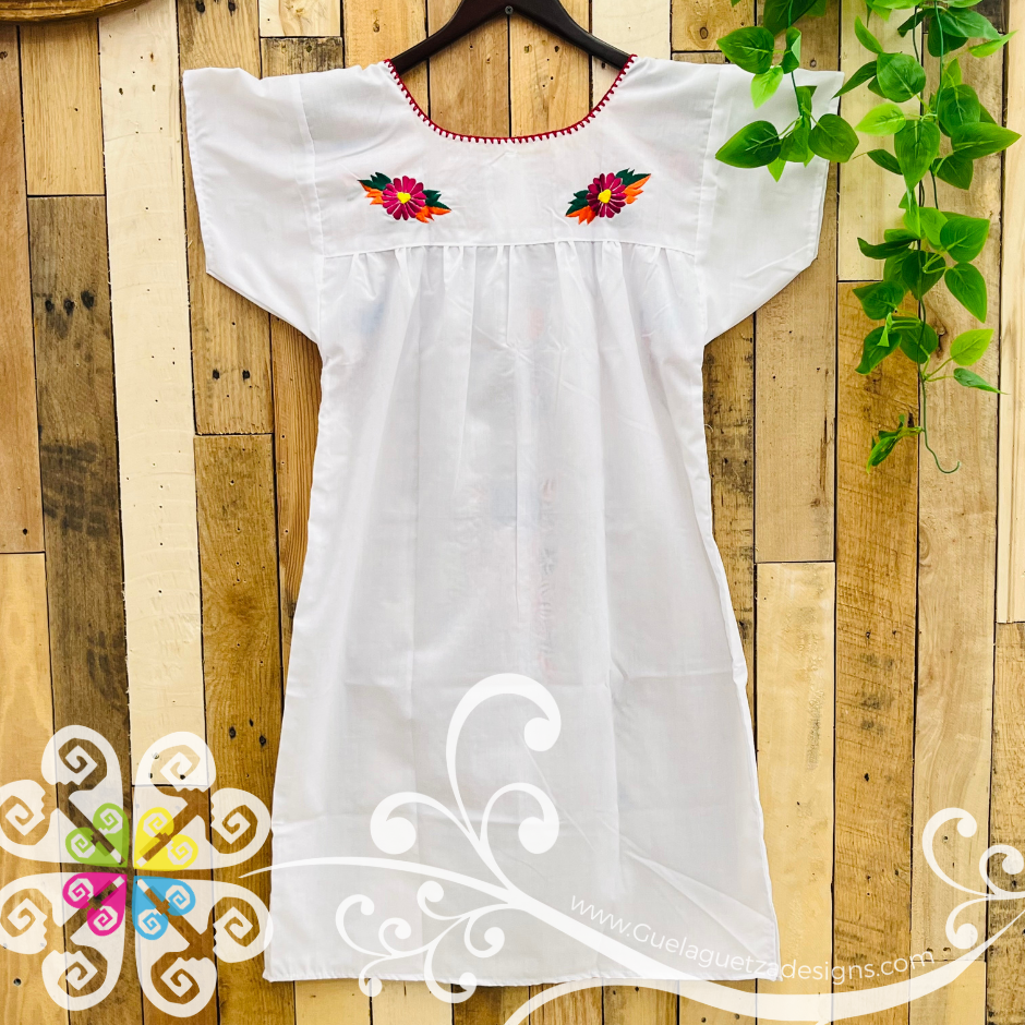 White Vestido Tehuacan Puebla - Women Dress