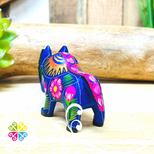 Small Rhinoceros Alebrije - Handcarve Wood Decoration Figure