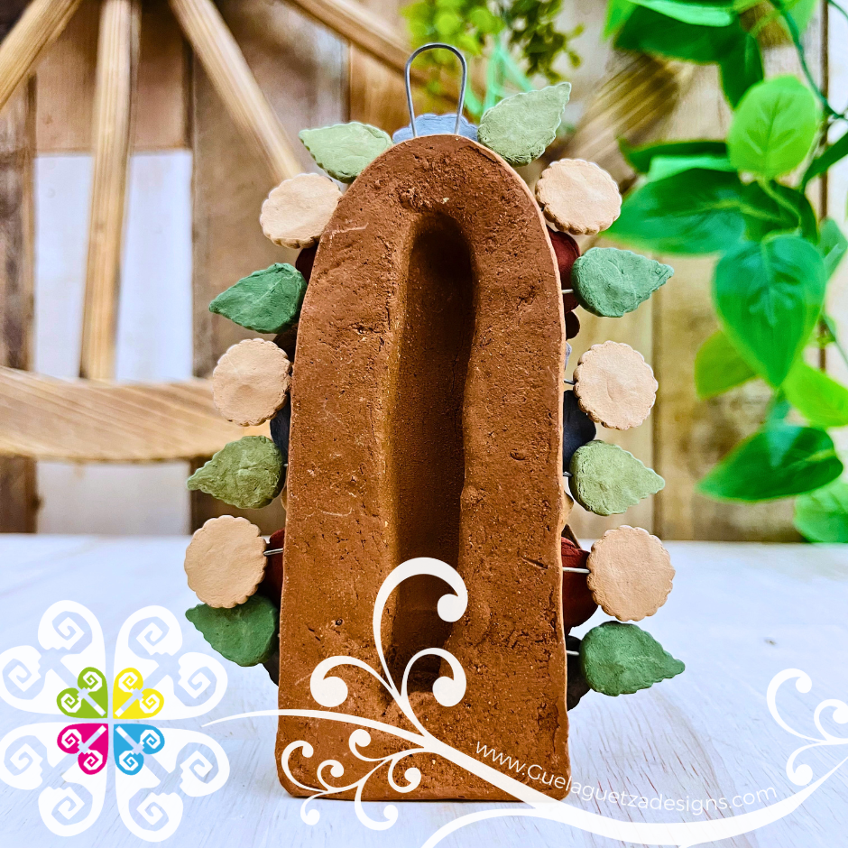Small Virgen de Guadalupe de Pared Home Decor - Barro Metepec
