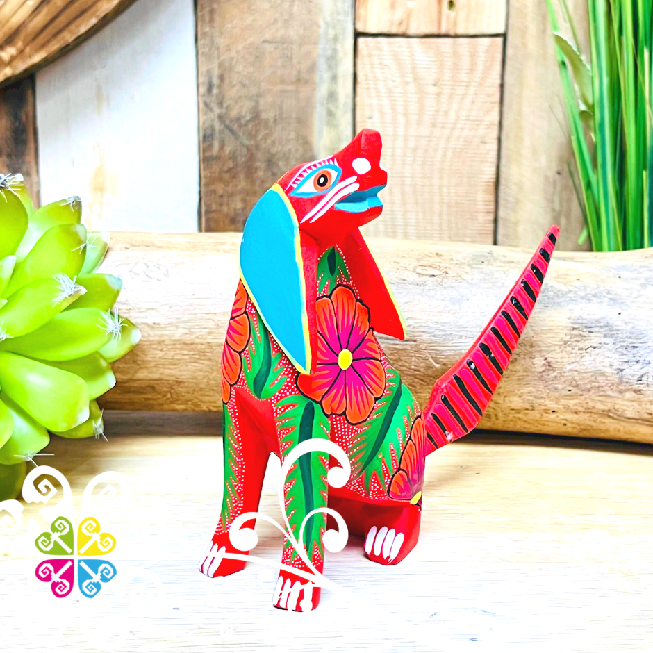 Medium Hound Dog Alebrije- Handcarve Wood Decoration Figure