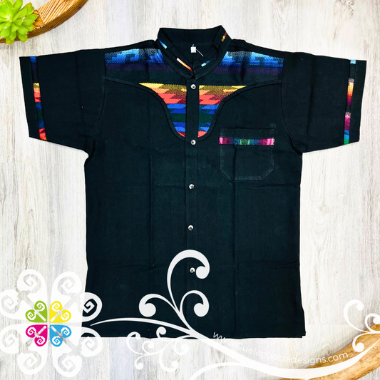 Black Coralillo Mountain with Buttons Shirt - Men Shirt