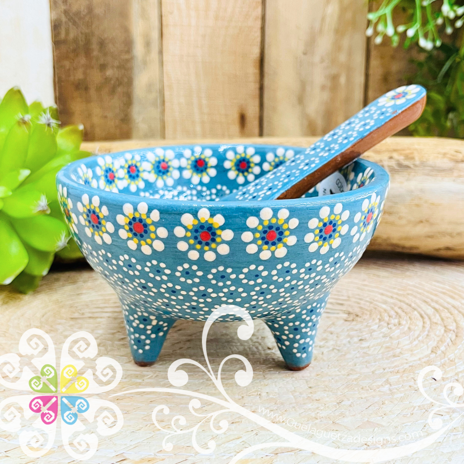 Medium Capula Clay Fino Molcajete Con Cuchara - Capula Fino Clay Kitchen