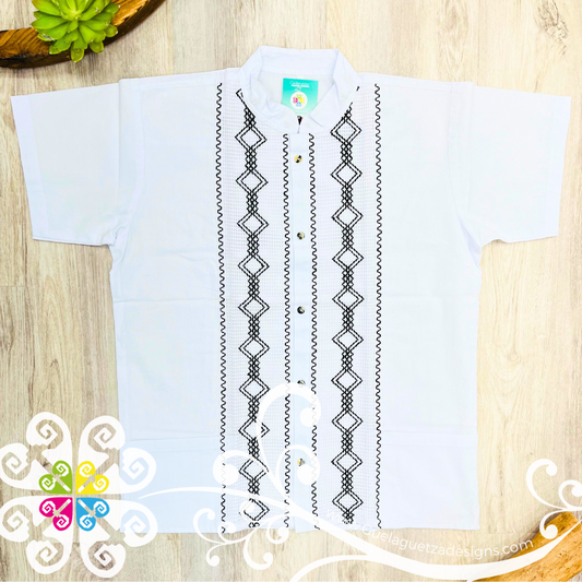 Plus Size White Lace Men Guayabera - Men Shirt