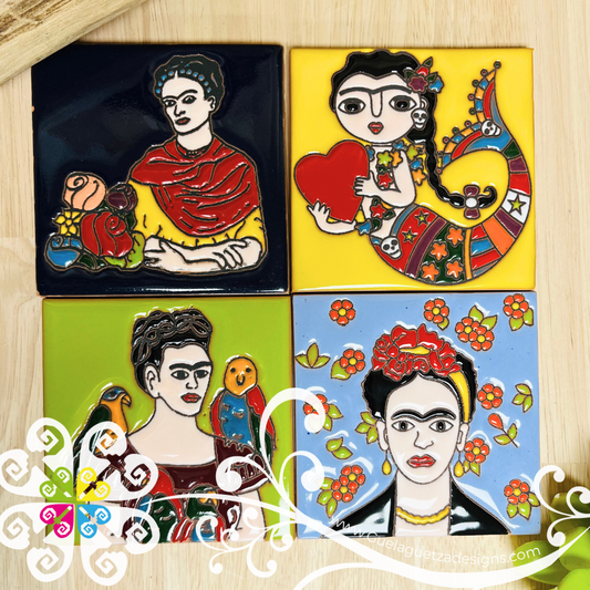 Frida Coaster Set - Set of Clay Coasters