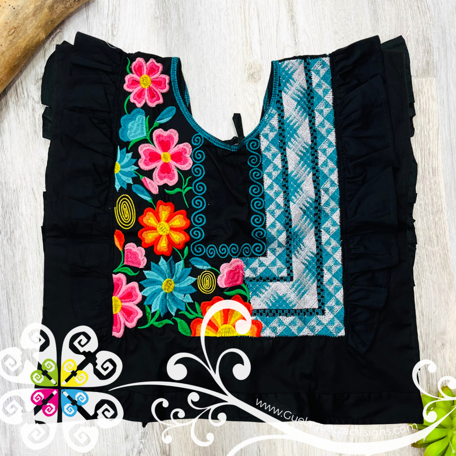 Coqueta Tehuana Floral Crop Top