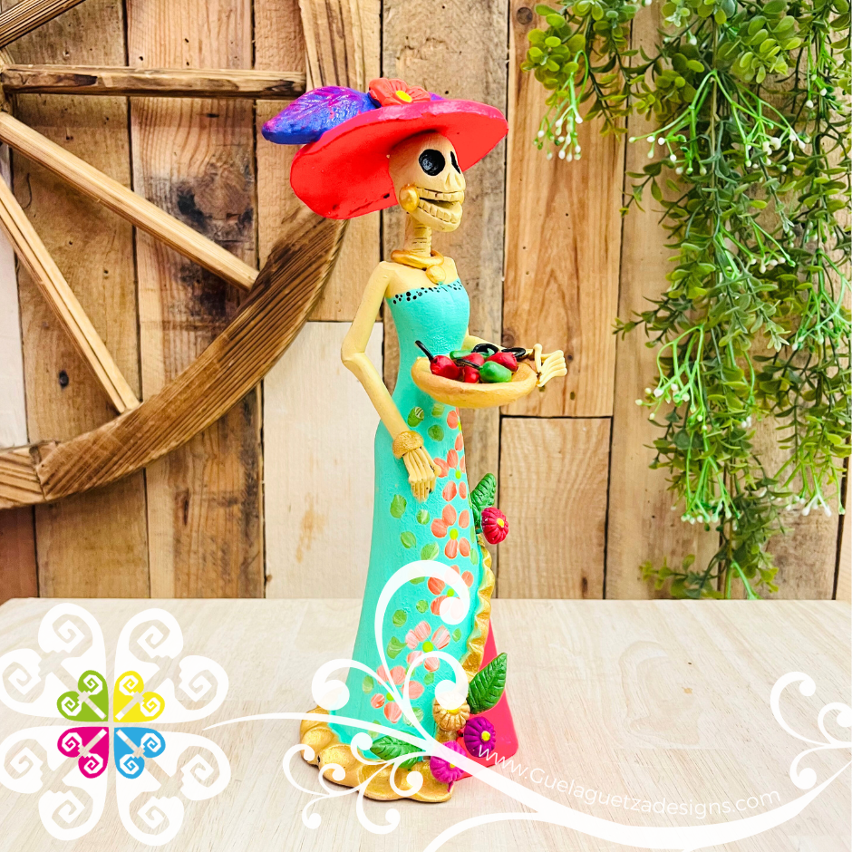 Medium Catrina Elegante Clay Catrina - Michoacan Clay Home