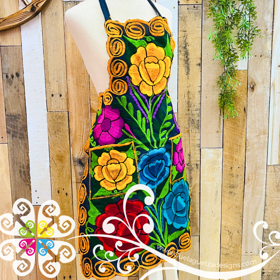 Flores Chiapas Apron - Mandil Artesanal