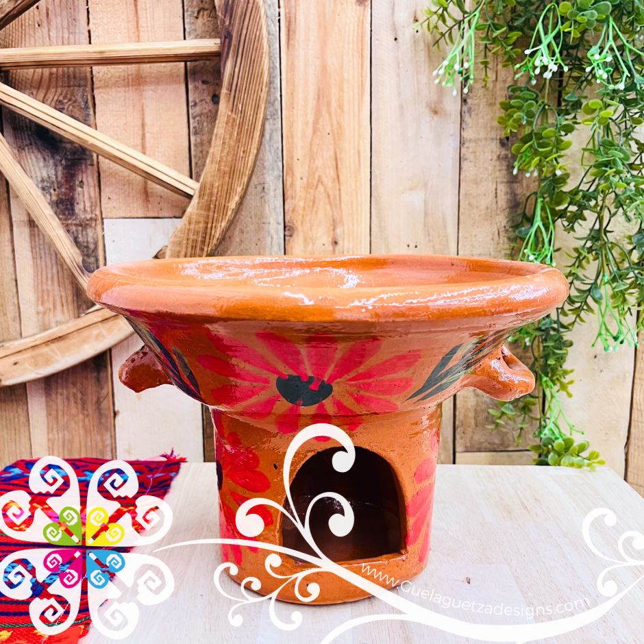 Floreado Anafre de Barro - Chafing Dish - Mexican Kitchen