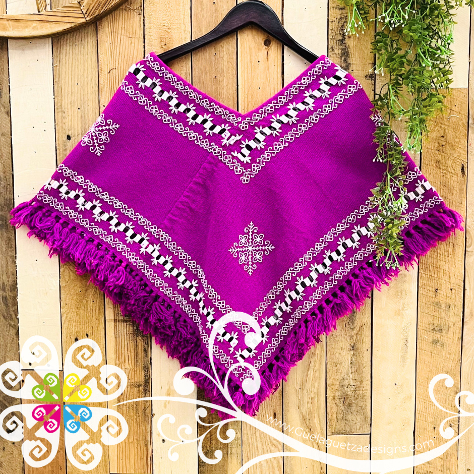 Embroidered Poncho - Deshilado Design - Mañanita