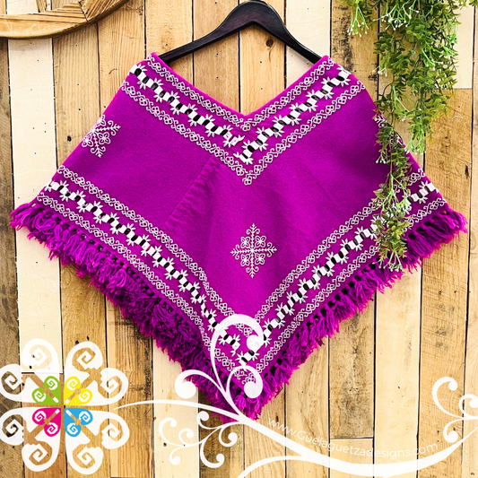 Embroidered Poncho - Deshilado Design - Mañanita