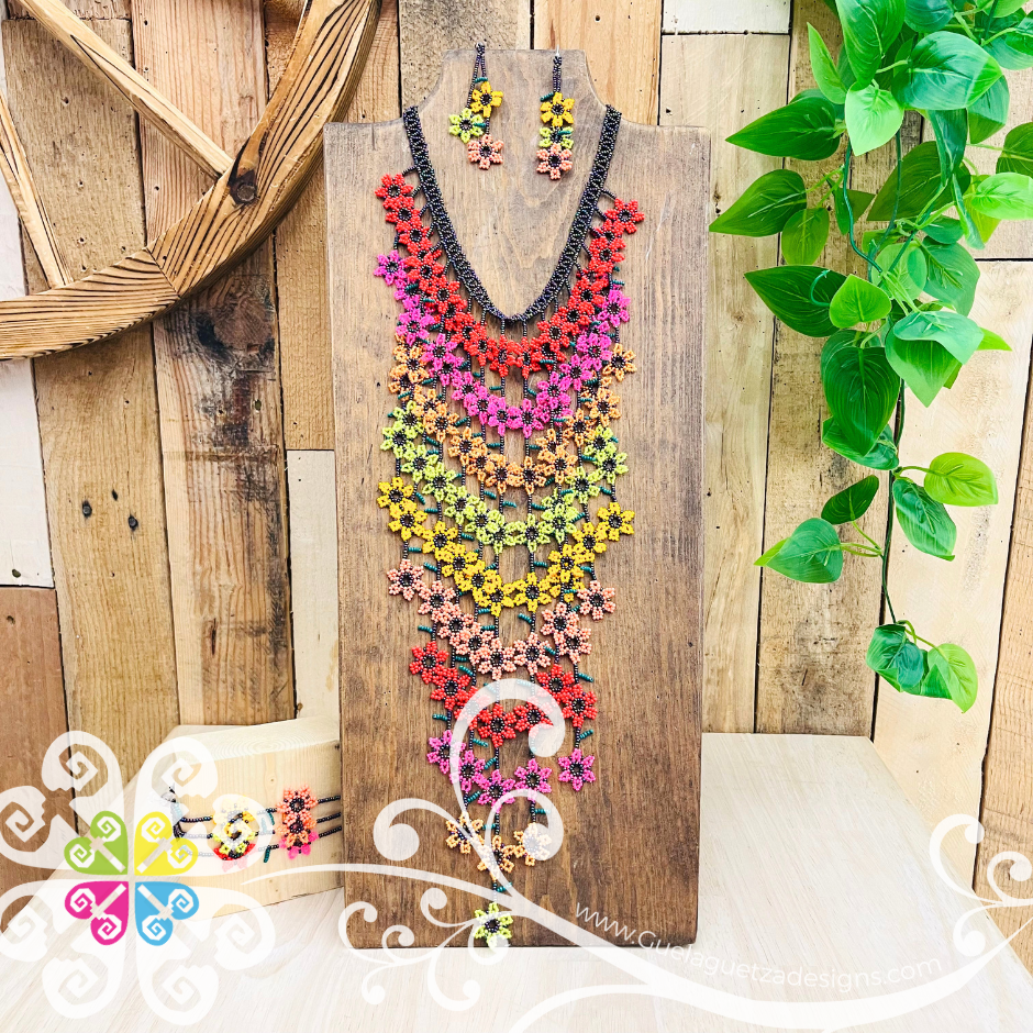 Petunia Waterfall Beaded Set