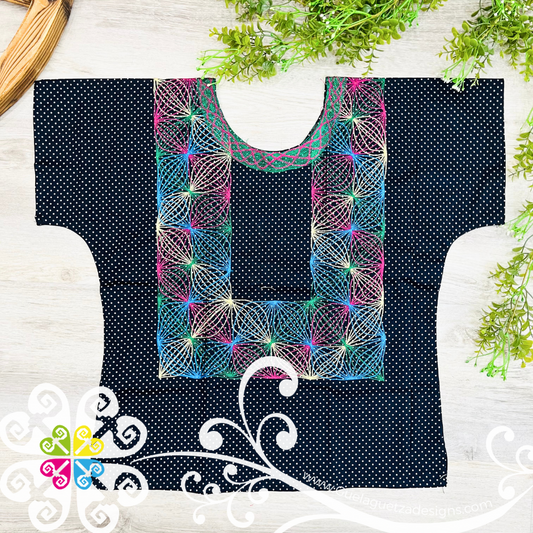 Medium Cadenilla Tehuana Shirt - Doble Embroider