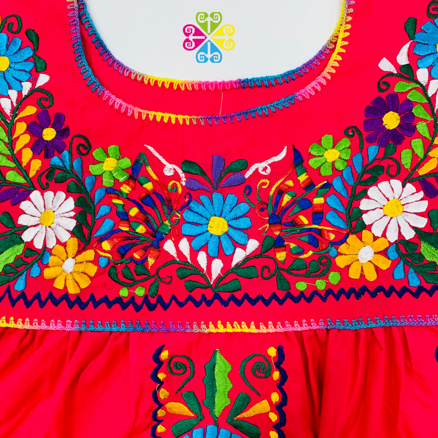 Fuchsia Vestido Tehuacan Puebla - Women Dress